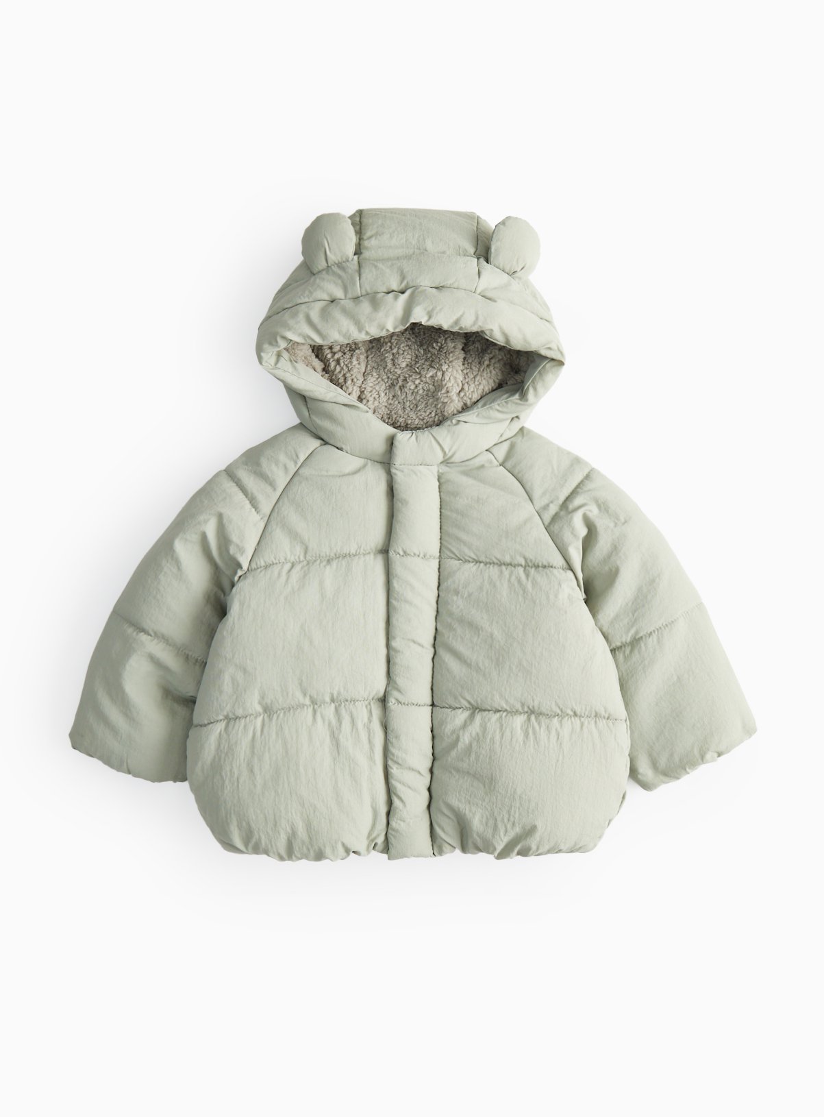 Blue Blue Sage Green Hooded Puffer Coat (Up To 3 Mths) - Tu by Sainsbury's