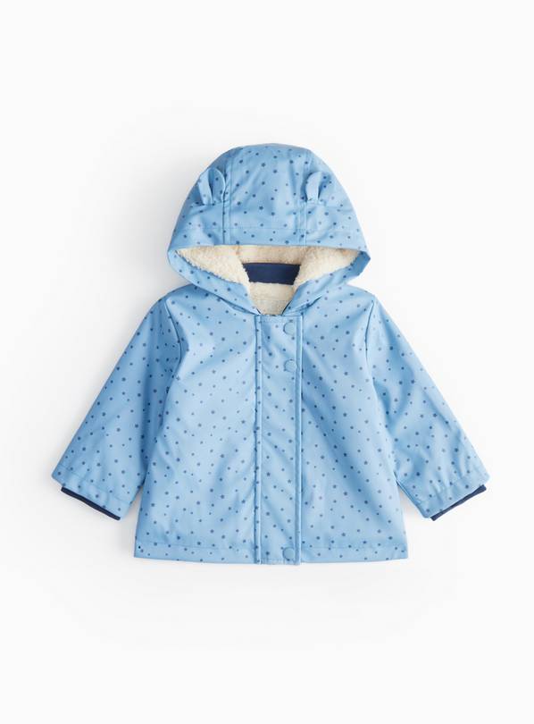 Blue Star Printed Rain Mac  18-24 months