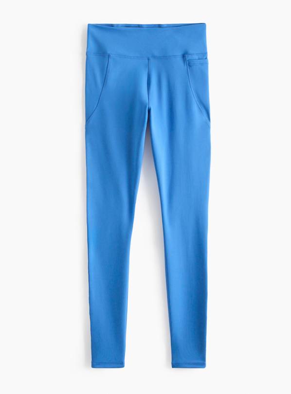 REAKTIV Blue Ruched High-Waisted Everyday Legging  M