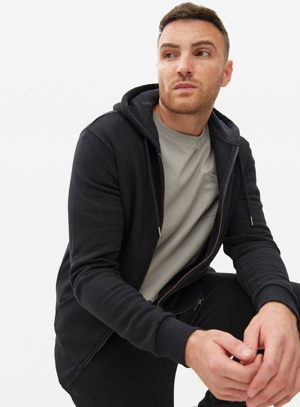 Black Core Zip-Through Hoodie XXXL