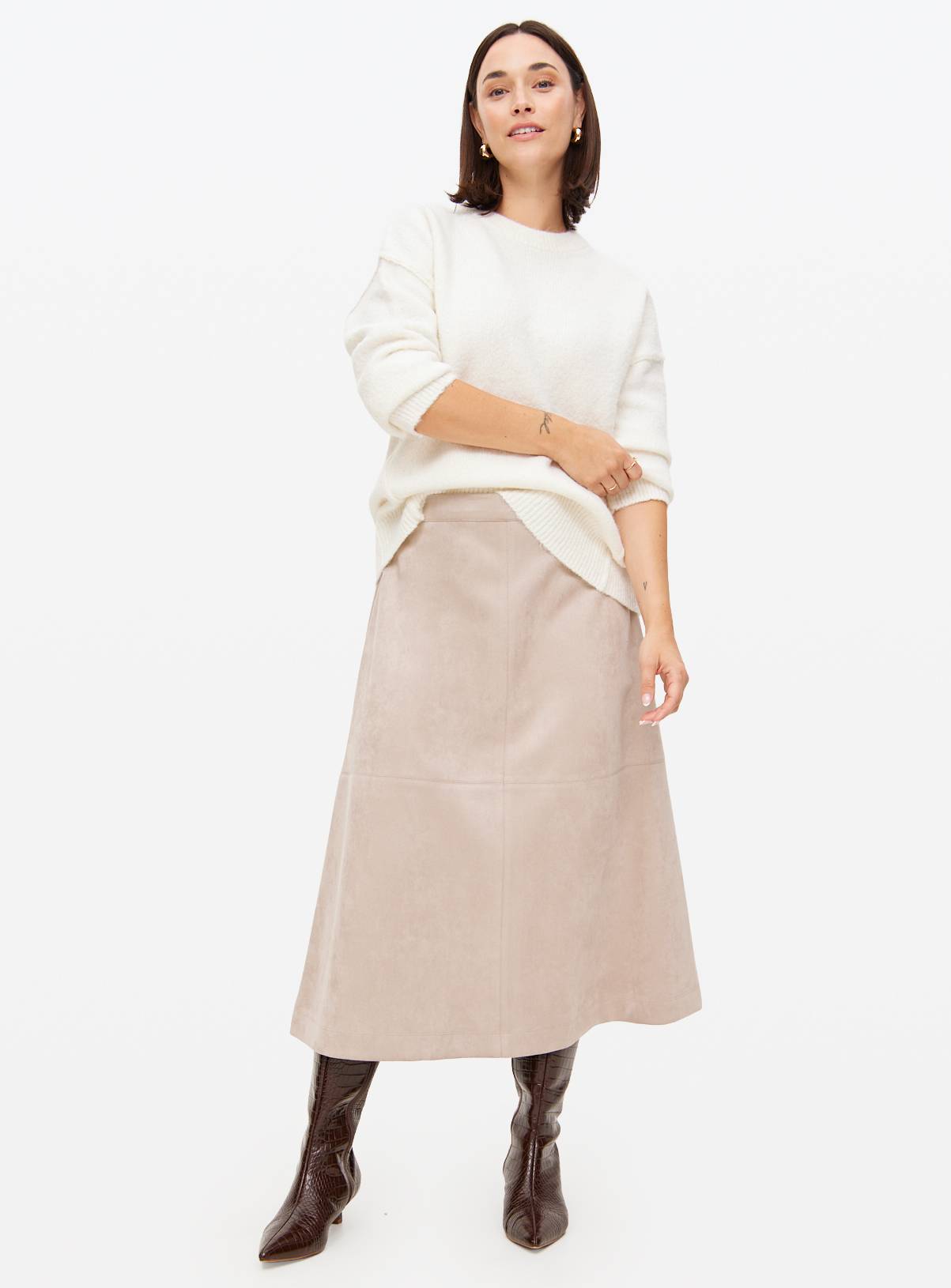 Cream Relaxed Crew Neck Jumper 16 - Image 2