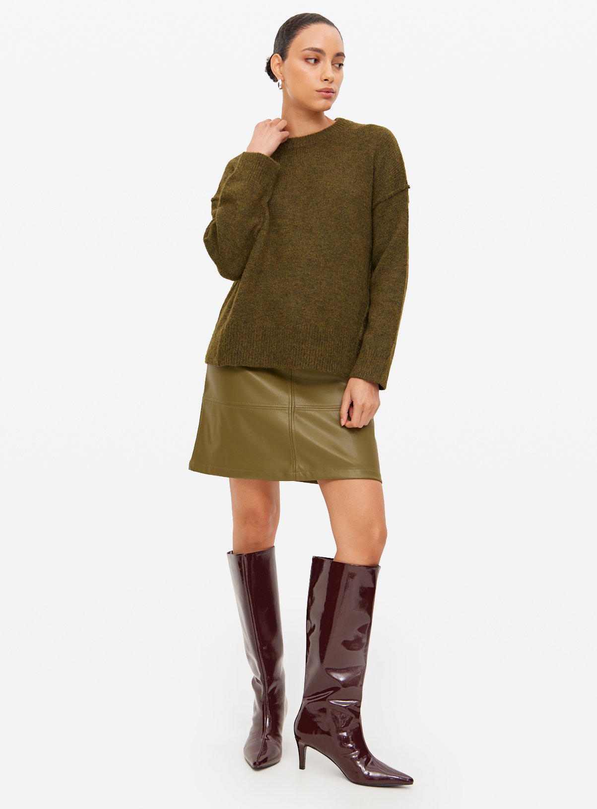 Green Relaxed Crew Neck Jumper 12 - Image 2 thumbnail