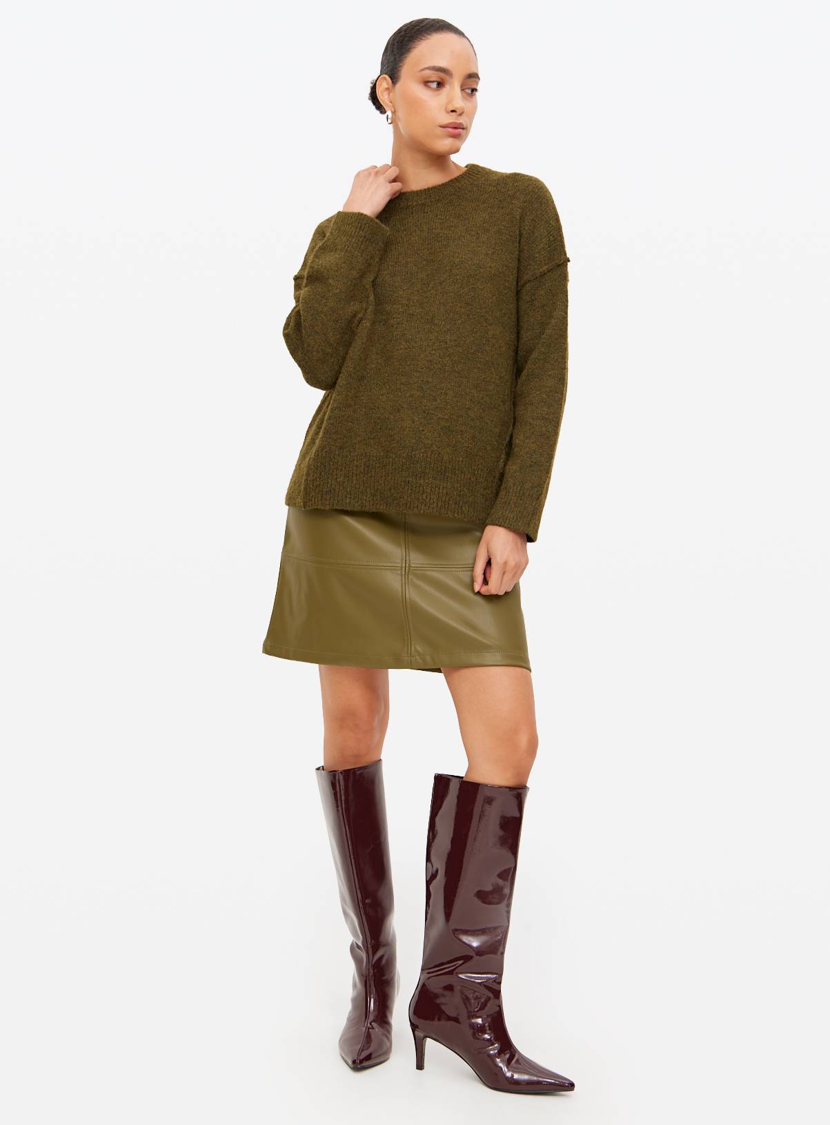 Green Relaxed Crew Neck Jumper 12 - Image 2