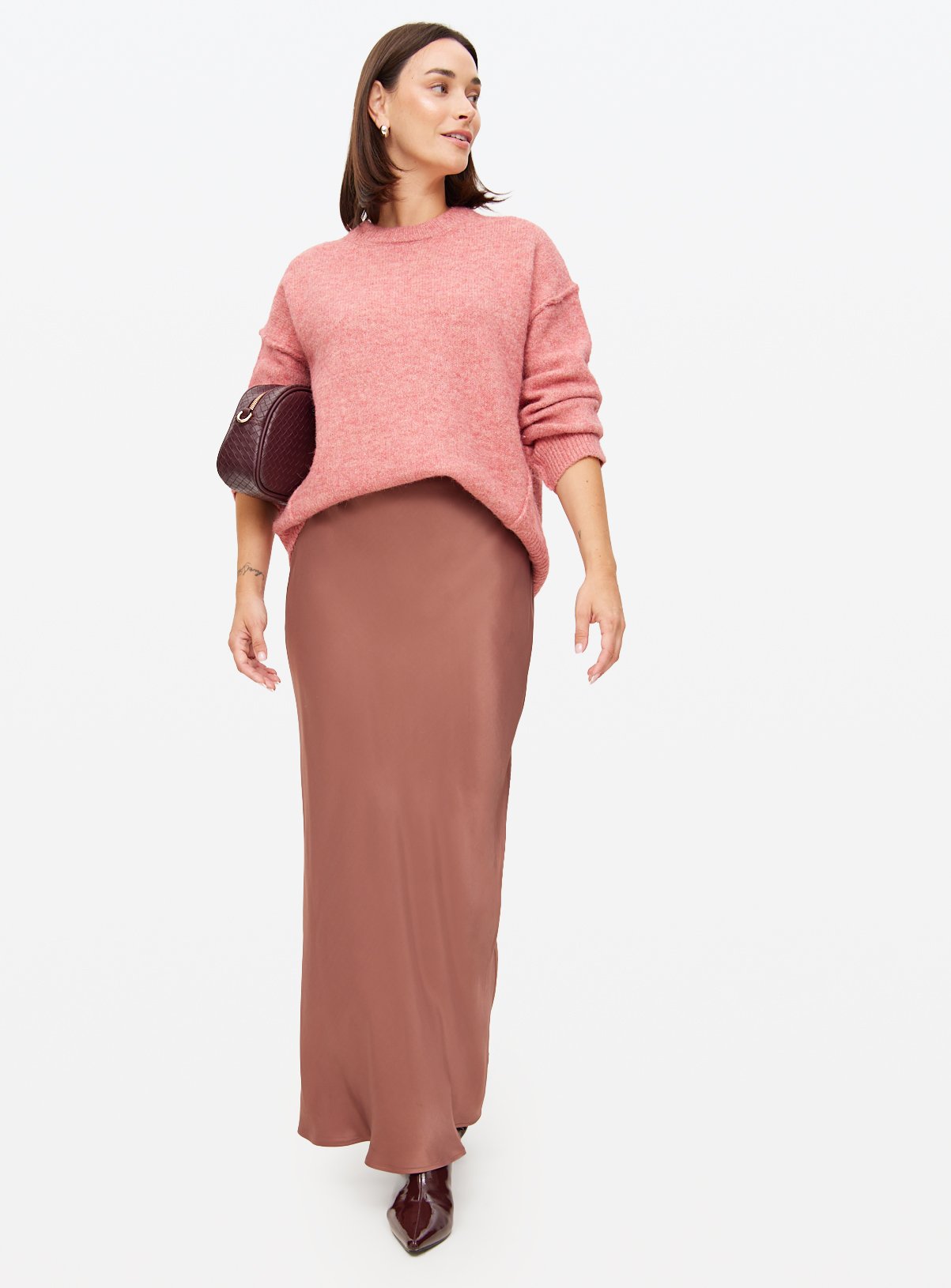 Pink Relaxed Crew Neck Jumper 24 - Image 2 thumbnail