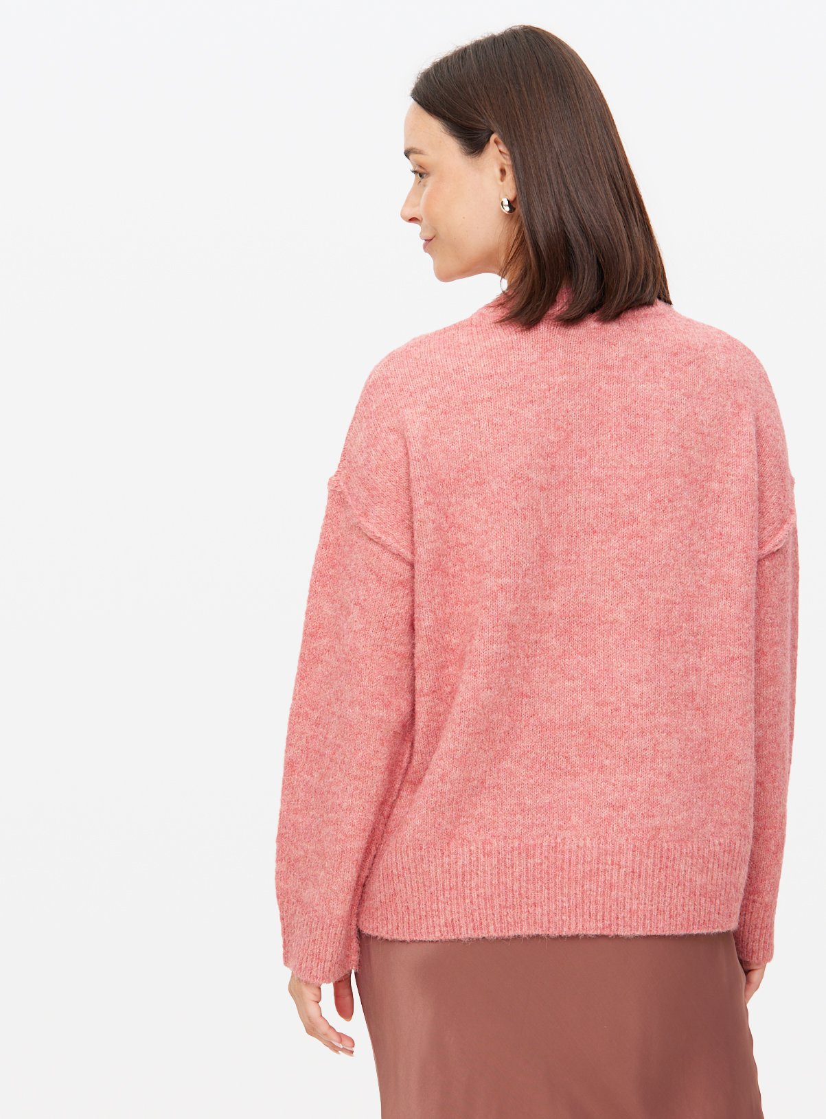 Pink Relaxed Crew Neck Jumper 24 - Image 4 thumbnail
