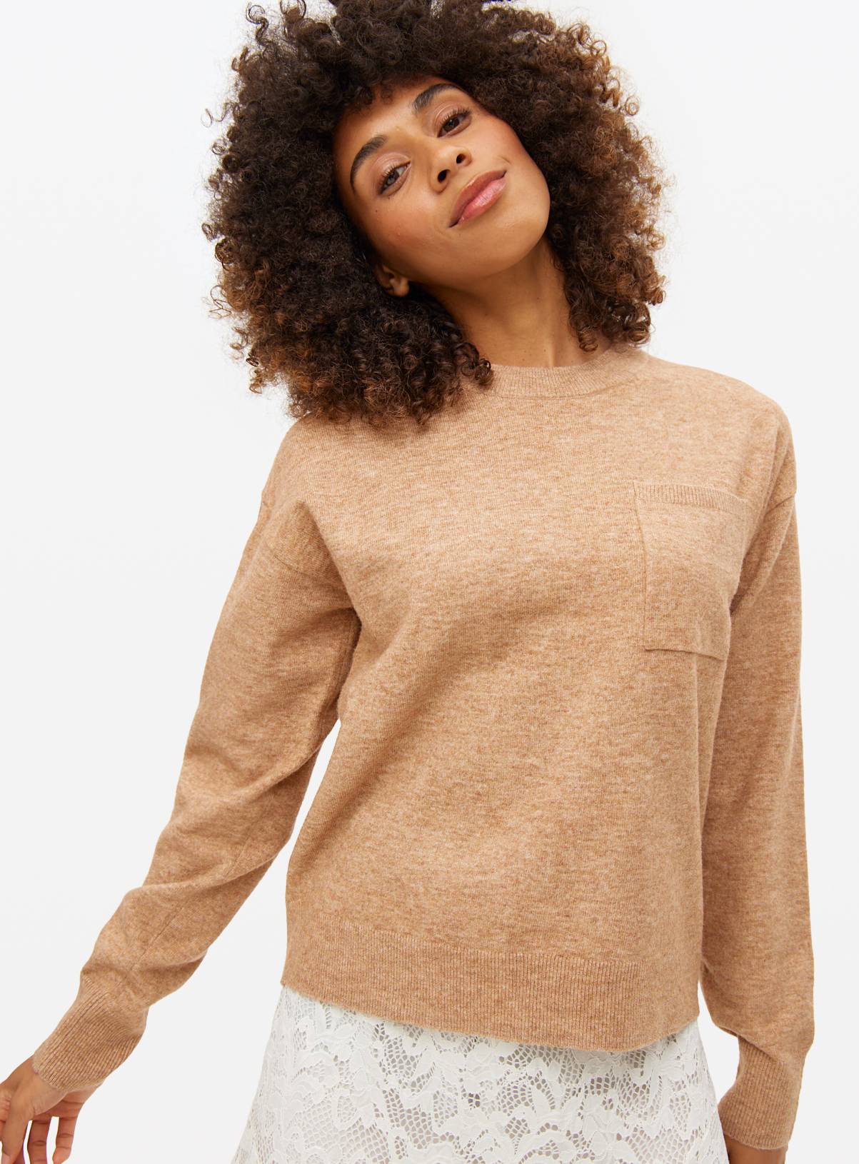 Camel Pocket Cosy Yarn Jumper 16 - Image 1