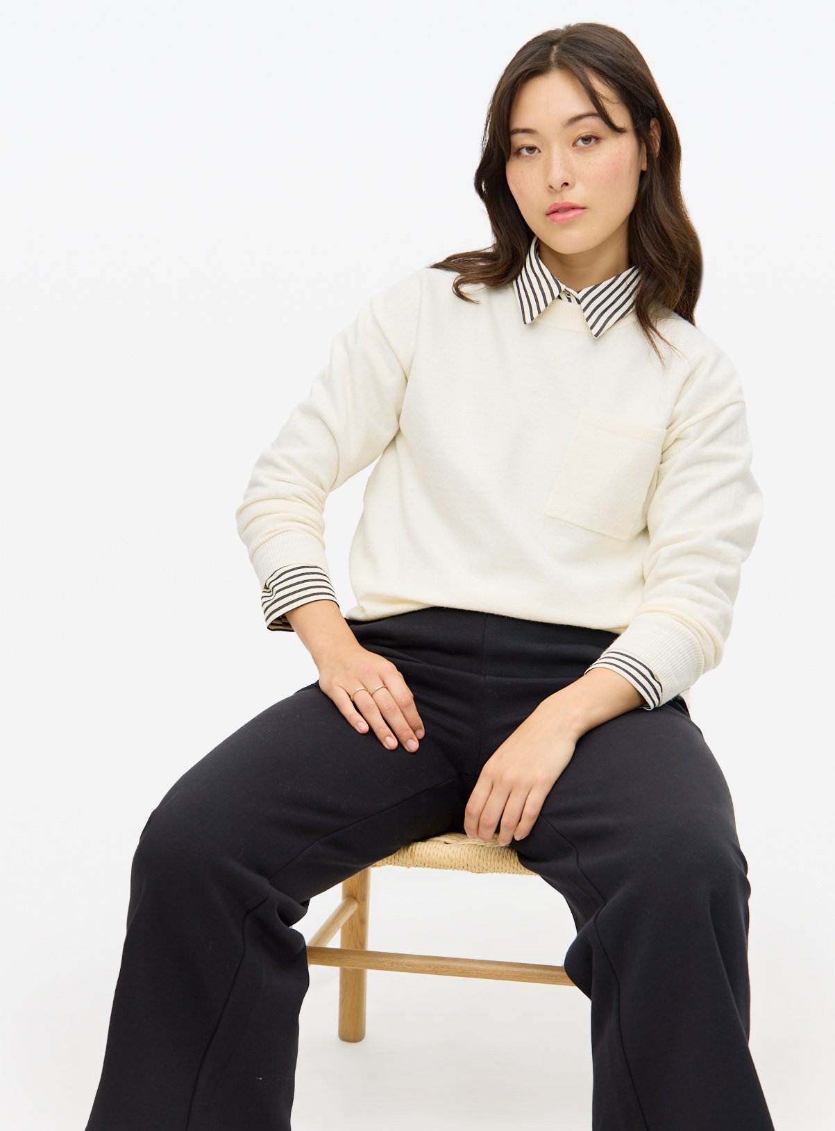 Cream Soft Touch Pocket Jumper  16 - Image 2 thumbnail