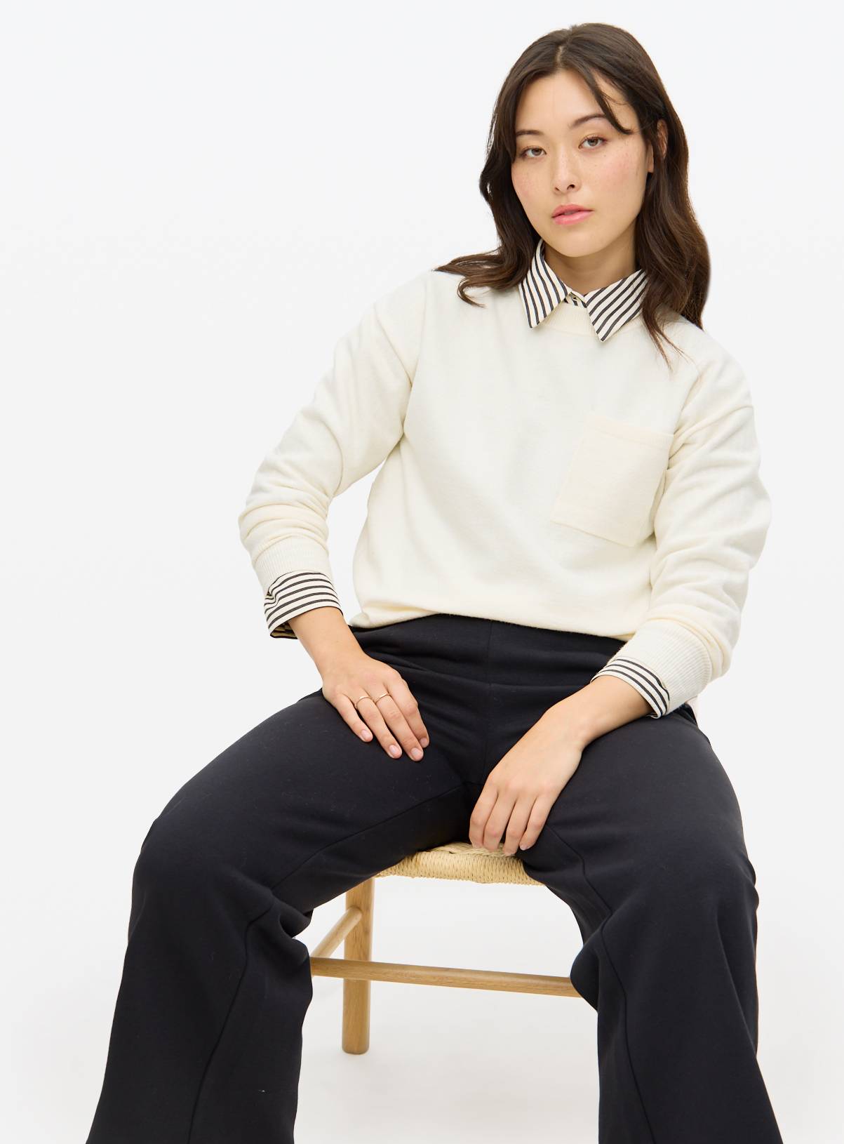 Cream Soft Touch Pocket Jumper  16 - Image 2