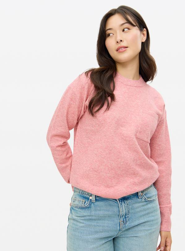 Pink Pocket Cosy Yarn Jumper  10