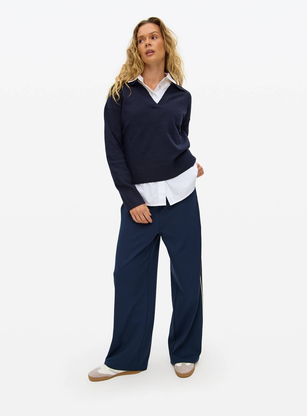 Navy Cosy Yarn Collared Jumper 8 - Image 2