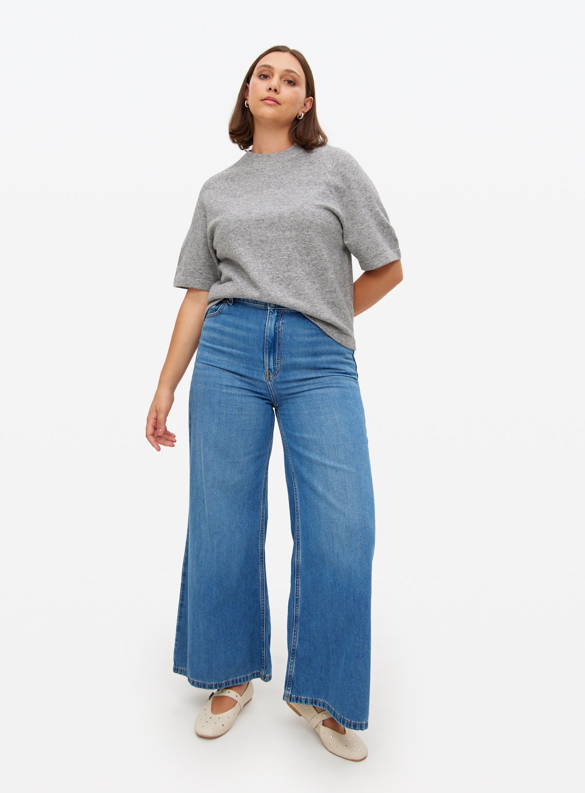 Grey Relaxed Soft Knit T-Shirt 8 - Image 2 thumbnail