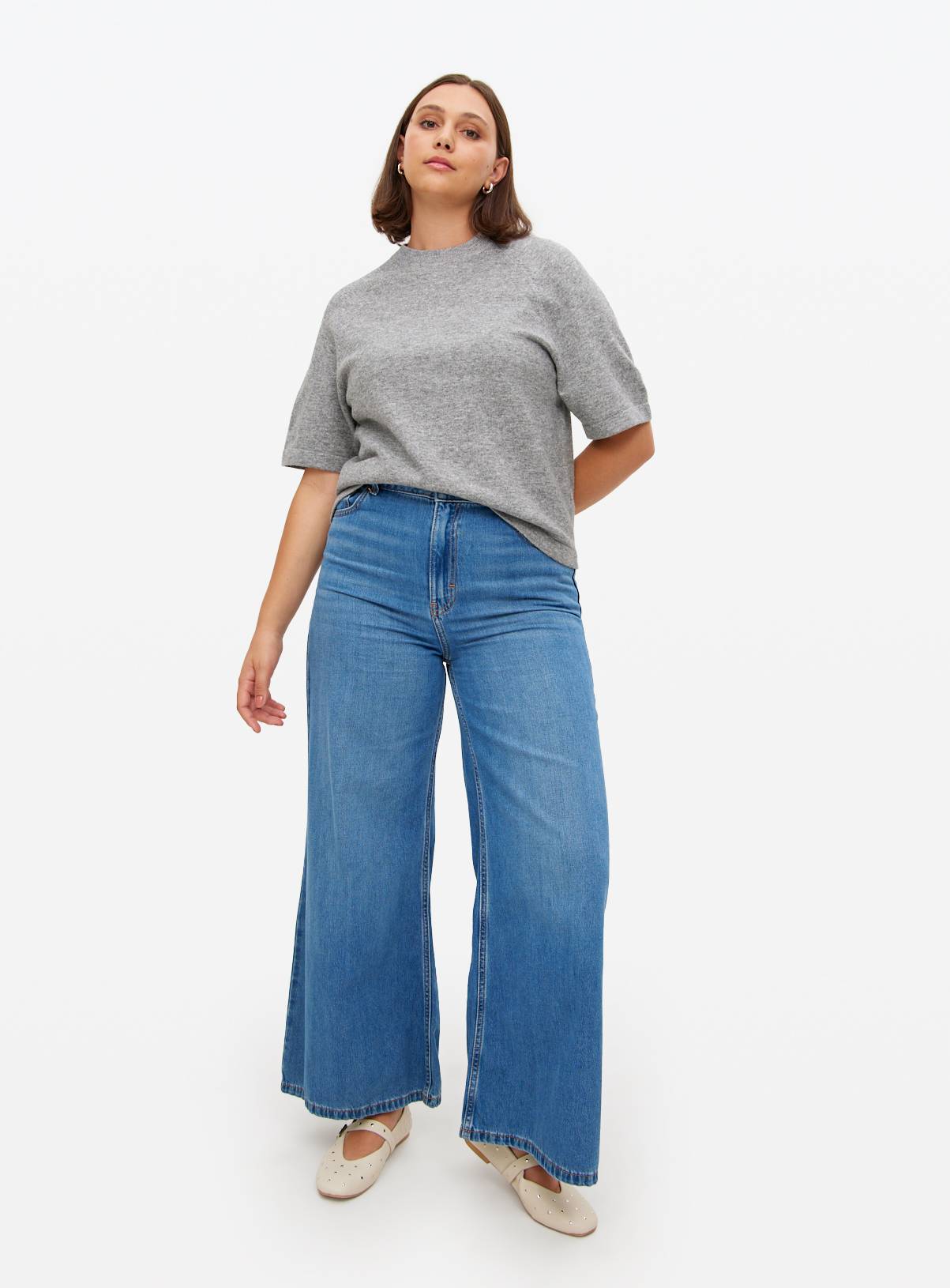 Grey Relaxed Soft Knit T-Shirt 8 - Image 2