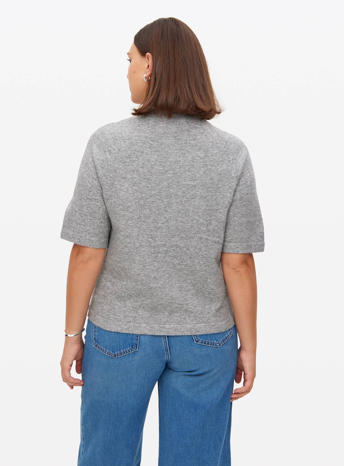 Grey Relaxed Soft Knit T-Shirt 8 - Image 4