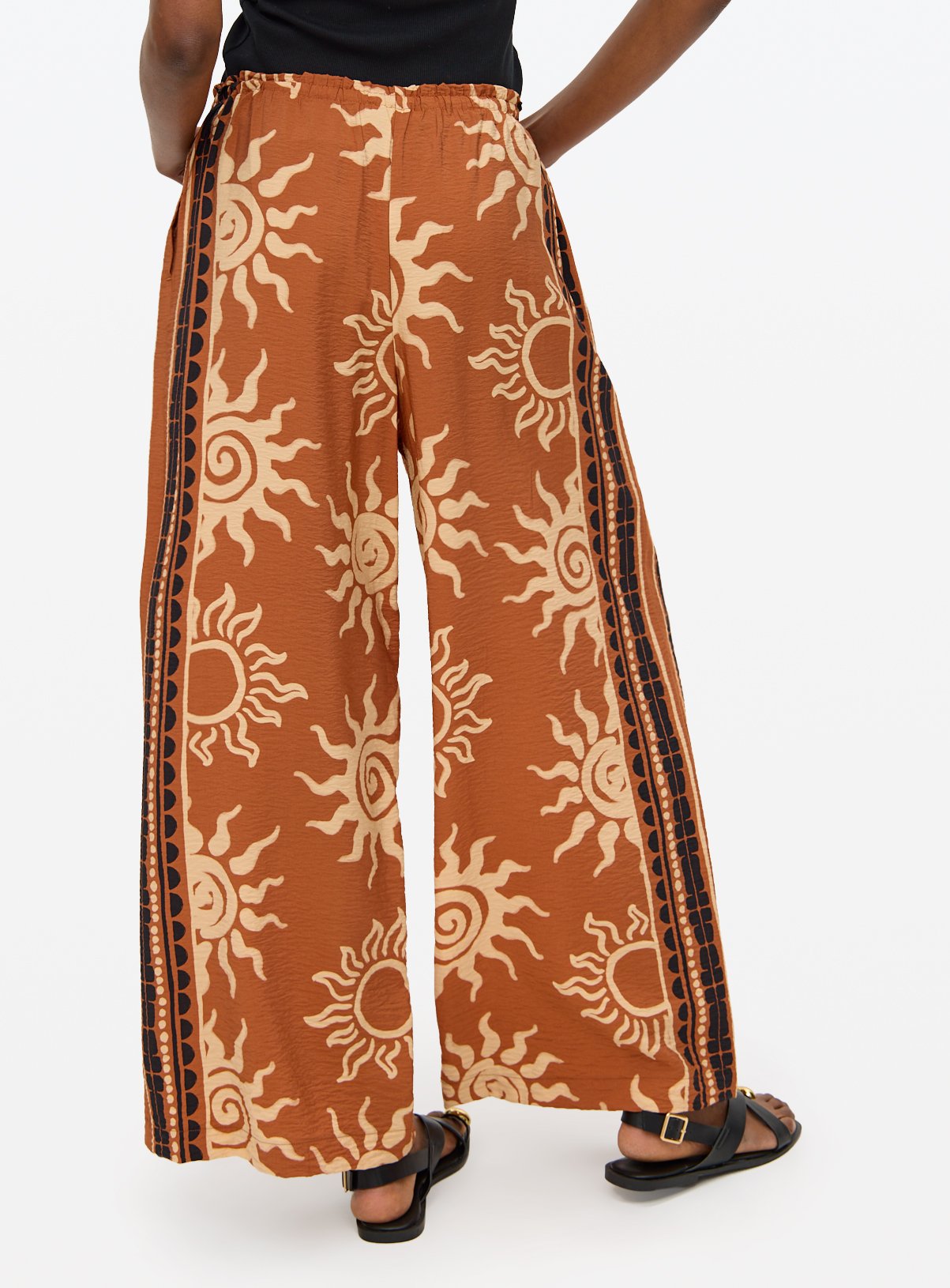 Sun Printed Ultra Wide Leg Co-ord Trousers  8 - Image 5 thumbnail