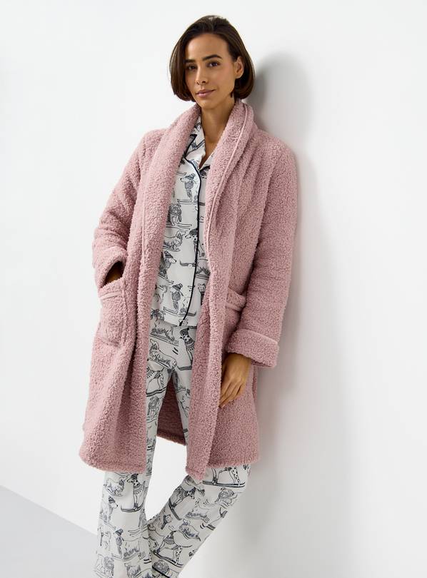Pink Butter Yarn Dressing Gown L