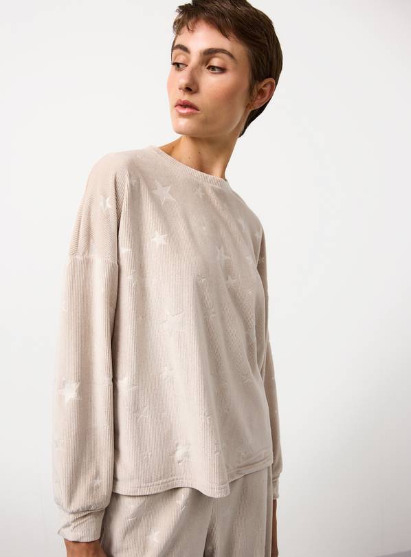 Mink Star Embossed Velour Co-ord Pyjama Top  XXL