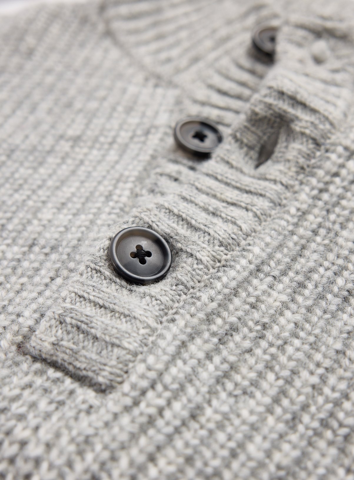 Grey Funnel Neck Knitted Jumper XXL - Image 4 thumbnail