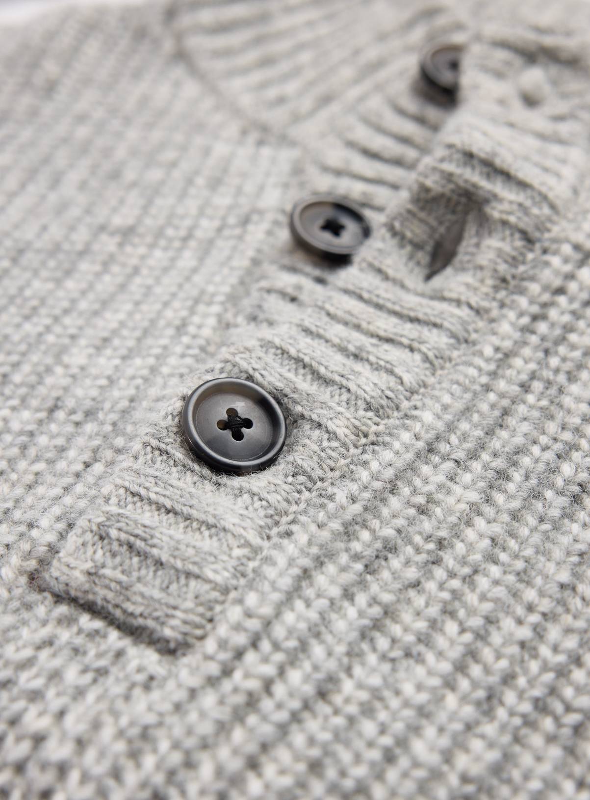 Grey Funnel Neck Knitted Jumper XXL - Image 4