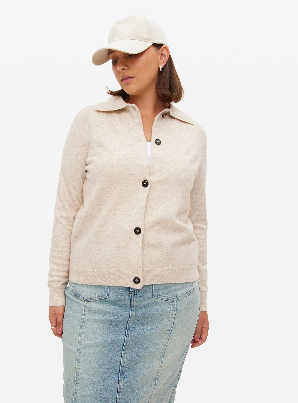 Oatmeal Cosy Collared Cardigan 14 - Image 1