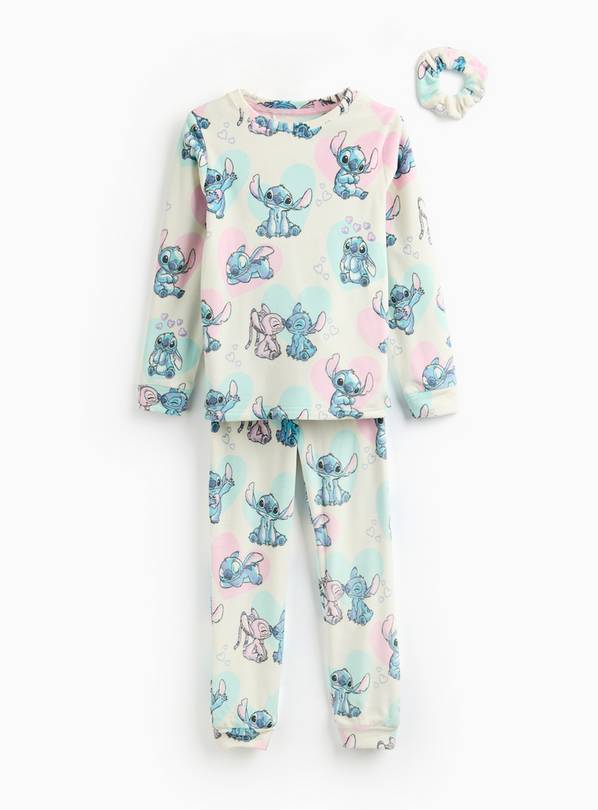 Disney Stitch Character Printed Slinky Pyjamas & Scrunchie  5-6 years
