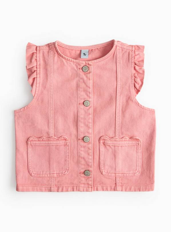 Pink Denim Waistcoat  5-6 years