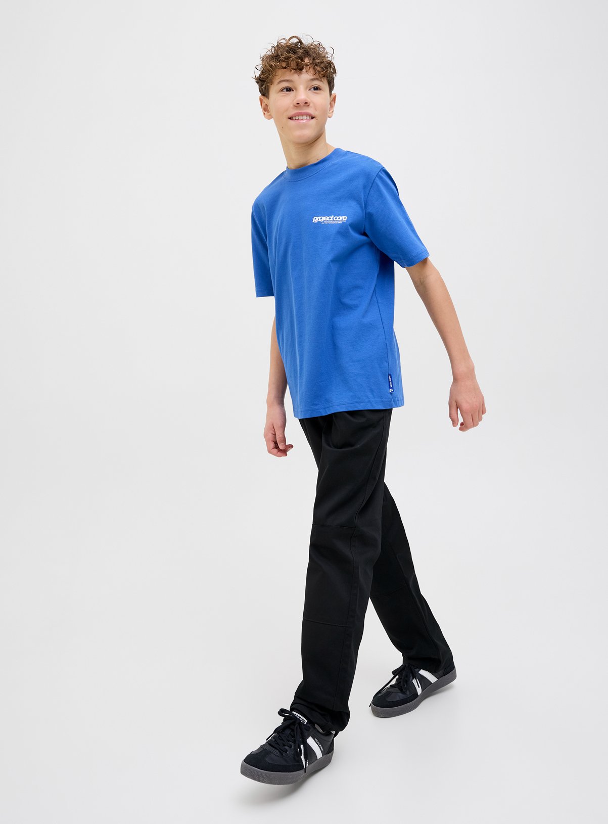 Black Black JACK & JONES JUNIOR Bill Wide Panel Chino Junior (12 Years) - Jack and Jones Junior by Sainsbury's