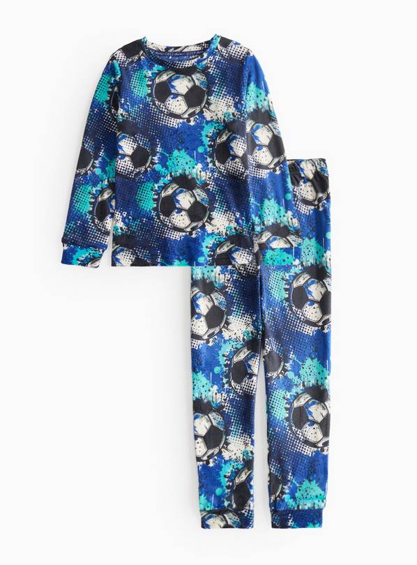Football Blue Slinky Pyjama Set 3-4 years