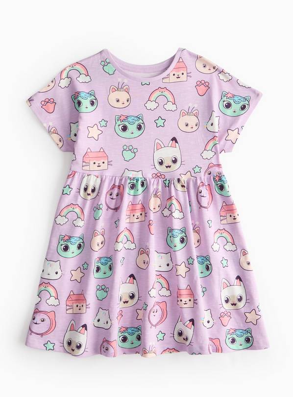 Gabby's Dollhouse Print Lilac Jersey Dress 1-2 years