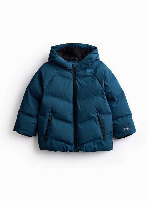 Teal Fleece Lined Hooded Padded Coat 13-14 years