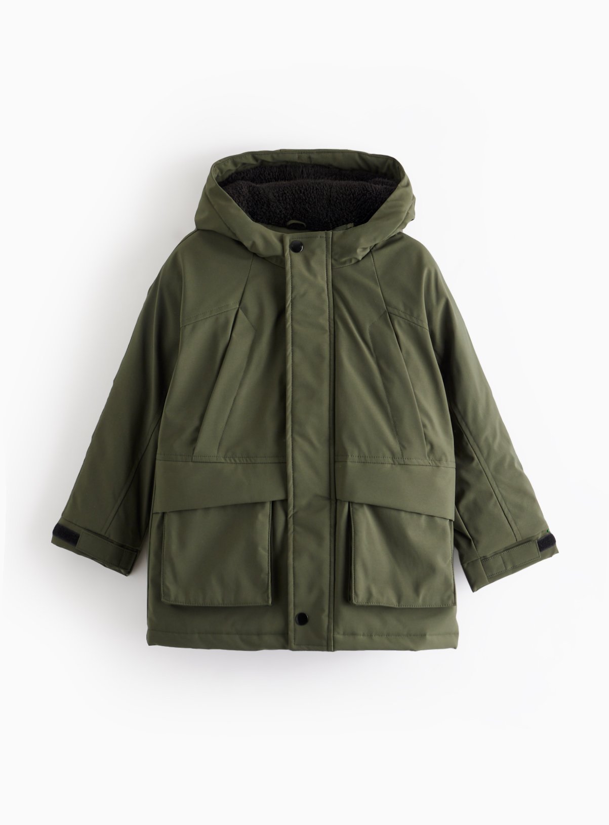 Khaki Khaki Fleece Lined Parka Coat (9-10 Years) - Tu by Sainsbury's