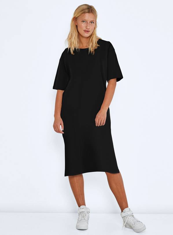 NOISY MAY 3/4 Sleeves Side Slit Dress Black XS/UK6
