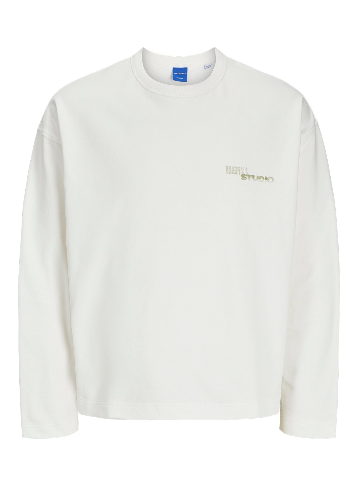White White JACK & JONES JUNIOR Retro Back Sweatshirt (16 Years) - Jack and Jones Junior by Sainsbury's
