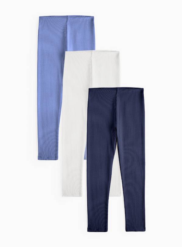 Blue Jersey Leggings 3 Pack 5 years