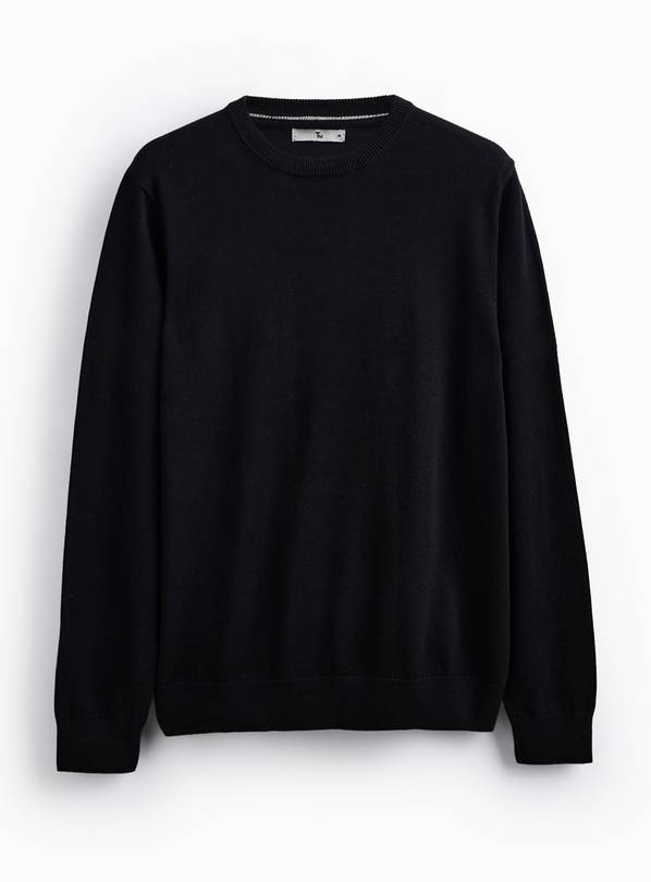 Black Core Crew Neck Jumper  L