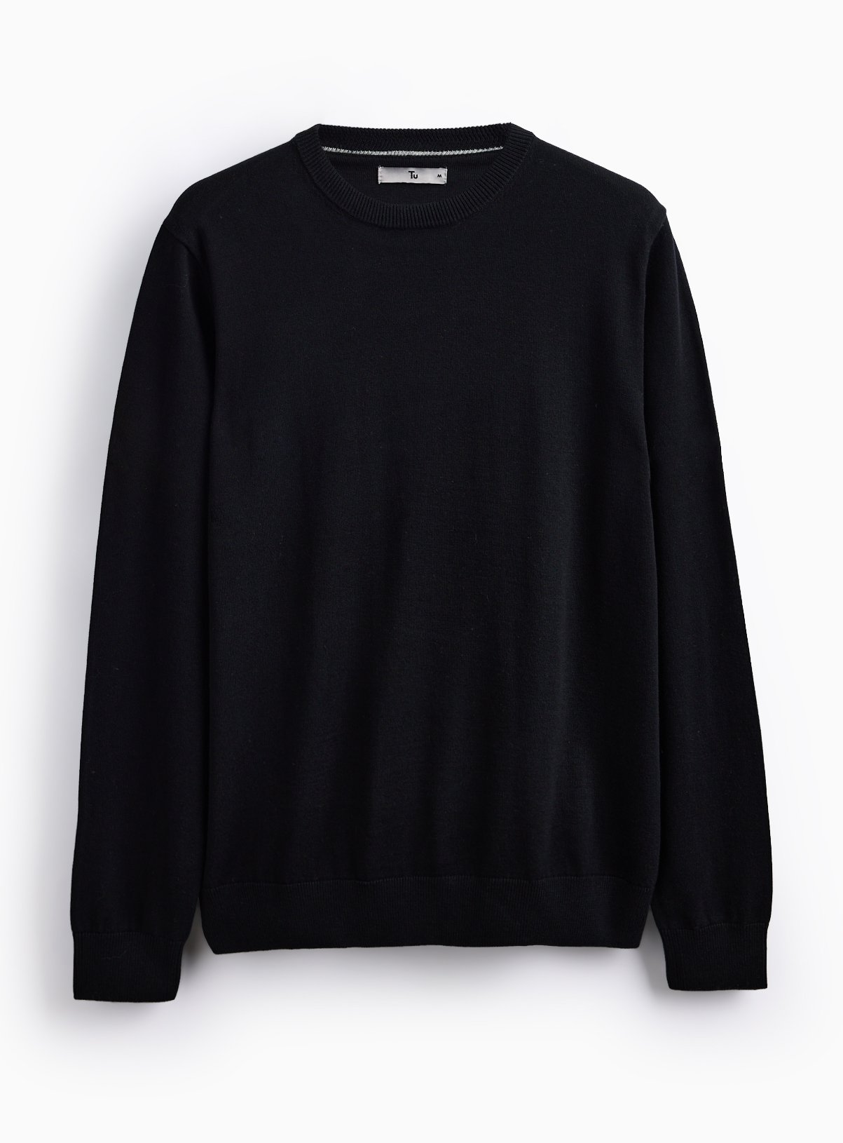 Black Core Crew Neck Jumper  XXXL - Image 3 thumbnail