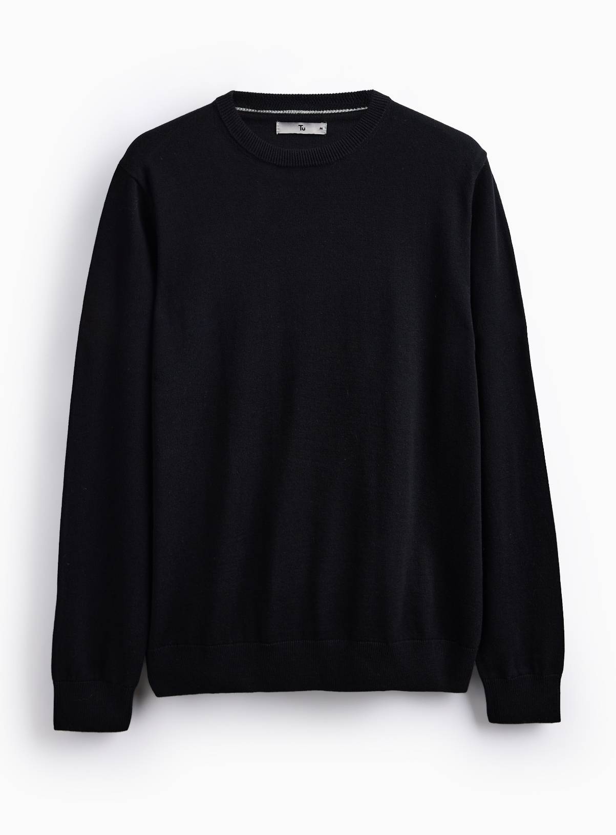 Black Core Crew Neck Jumper  XXXL - Image 3
