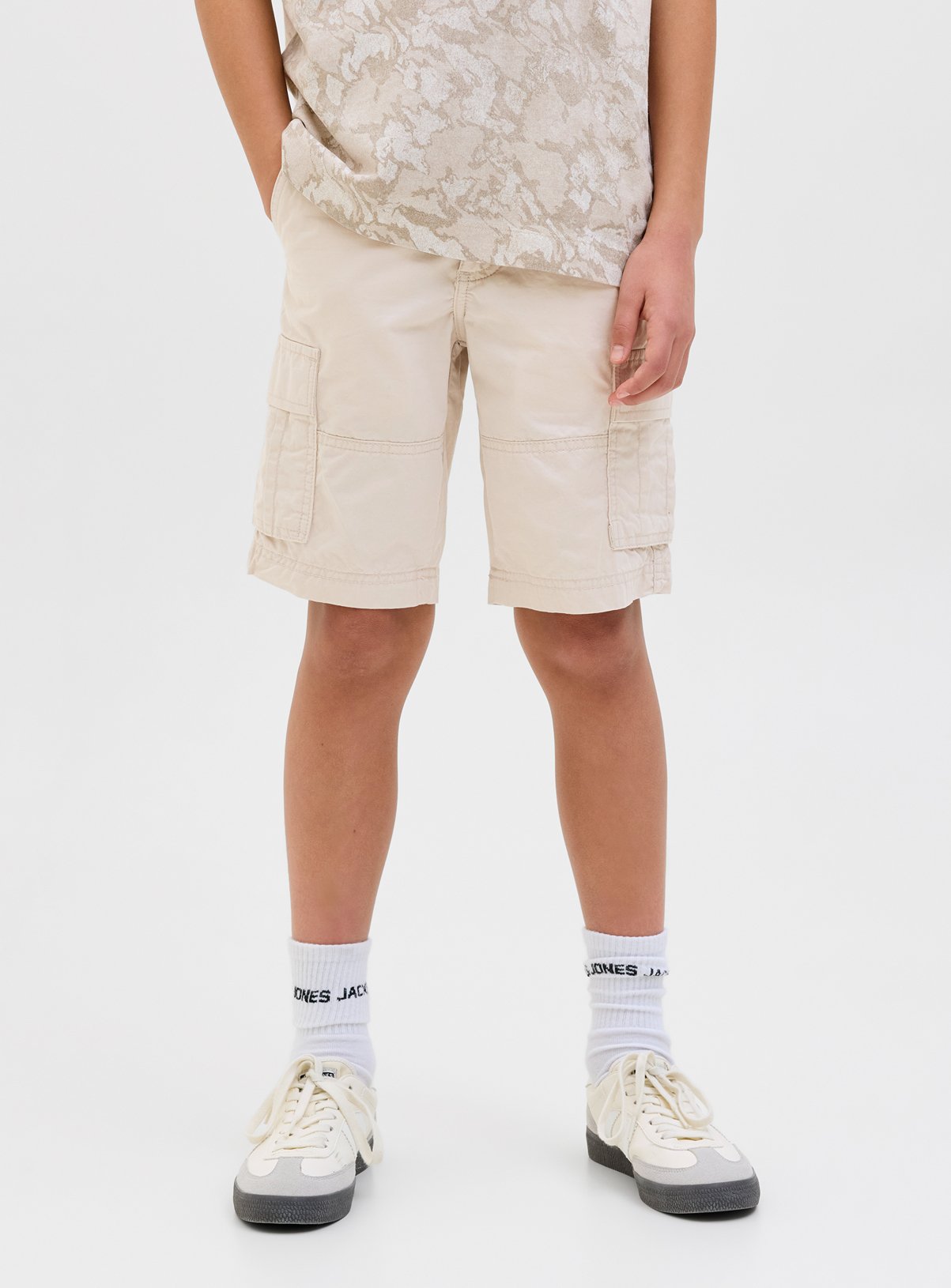 Cream Cream JACK & JONES JUNIOR Mateo Cargo Short Junior (11 Years) - Jack and Jones Junior by Sainsbury's