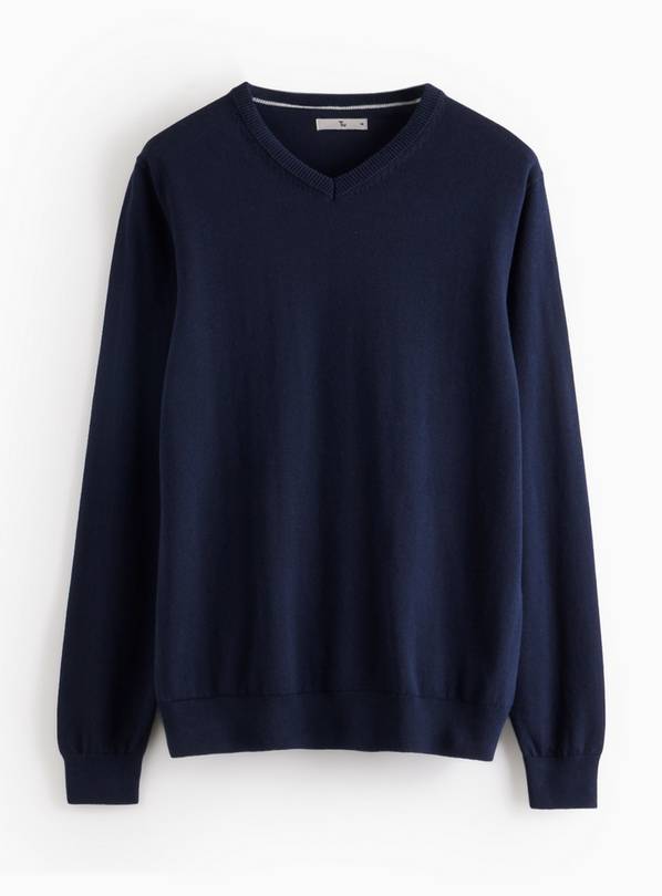 Navy V Neck Jumper XL