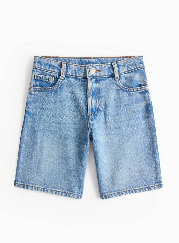 Mid Washed Denim Bermuda Shorts 8 years
