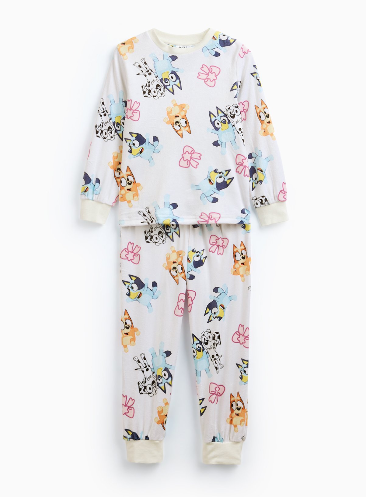 Pink Pink Bluey Print Slinky Pyjama Set - Bluey by Sainsbury's