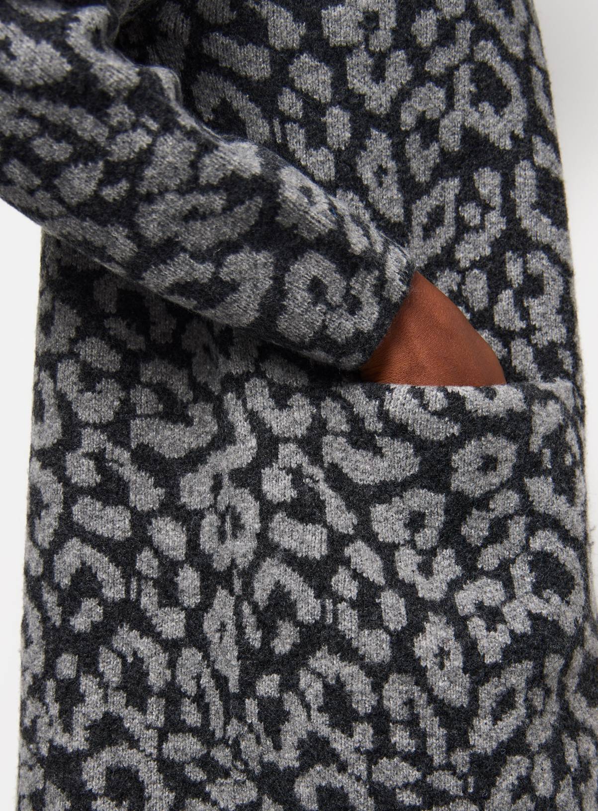 Animal Print Longline Edge to Edge Coatigan L - Image 3
