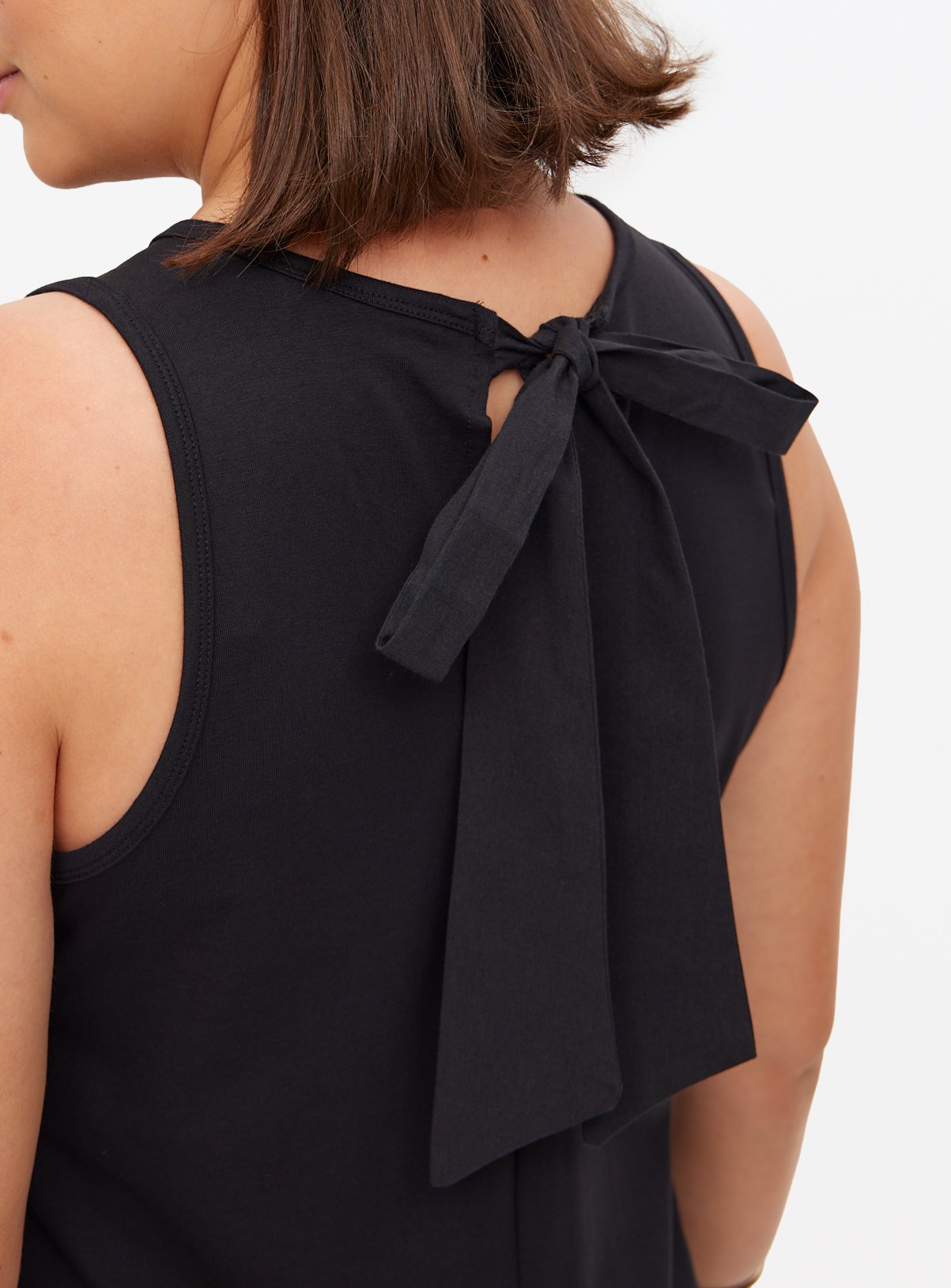 Black Broderie Hem Sleeveless Midaxi Dress 6 - Image 2 thumbnail