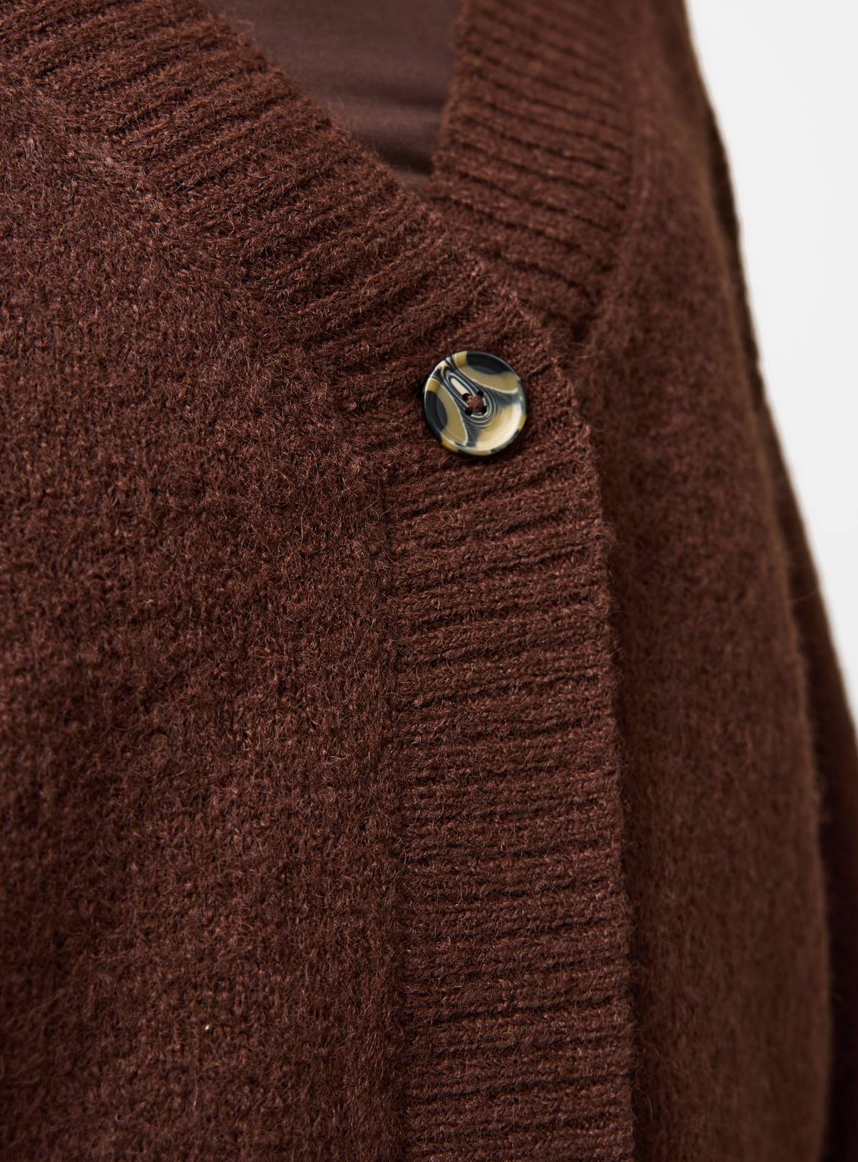 Brown Cropped Knitted Cardigan 16 - Image 3