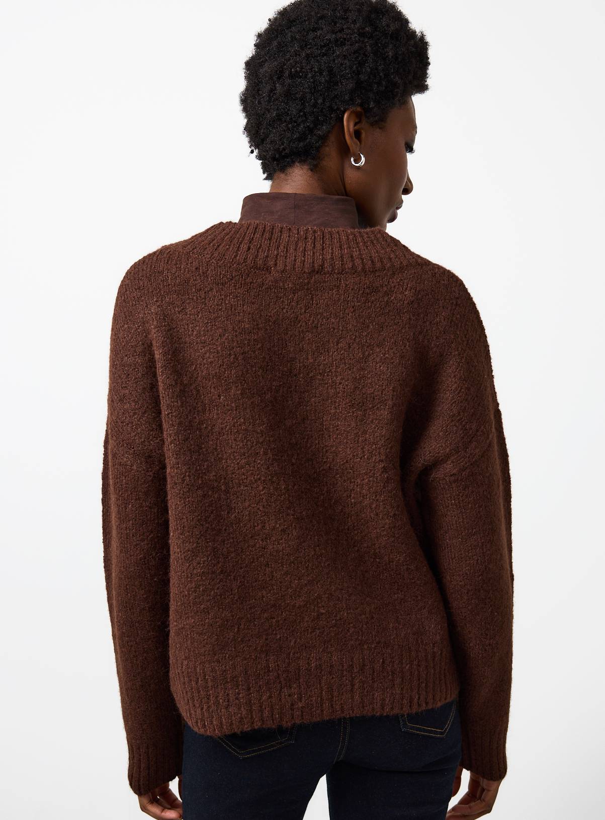 Brown Cropped Knitted Cardigan 16 - Image 4