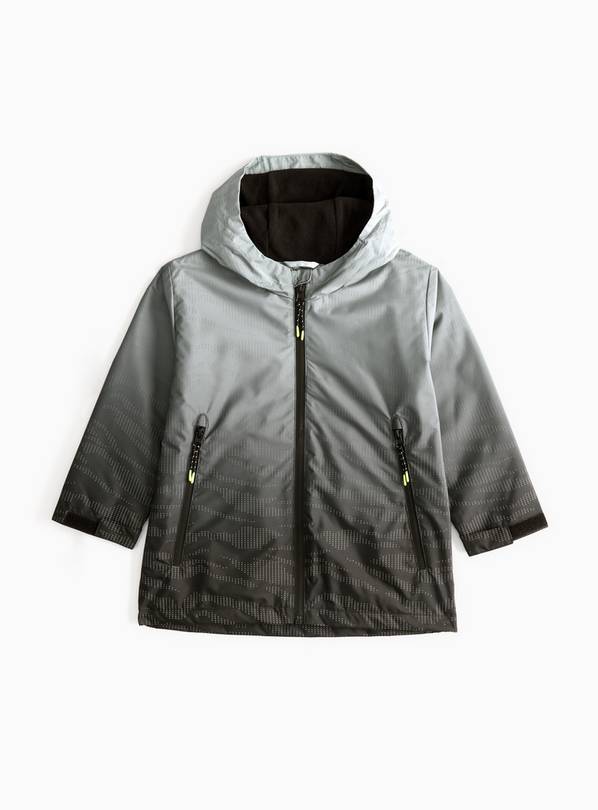 Grey Reflective Fleece Lined Mac Coat 15-16 years