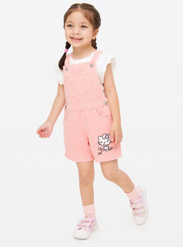 Hello Kitty Pink Dungarees & T-Shirt Set 1-2 years