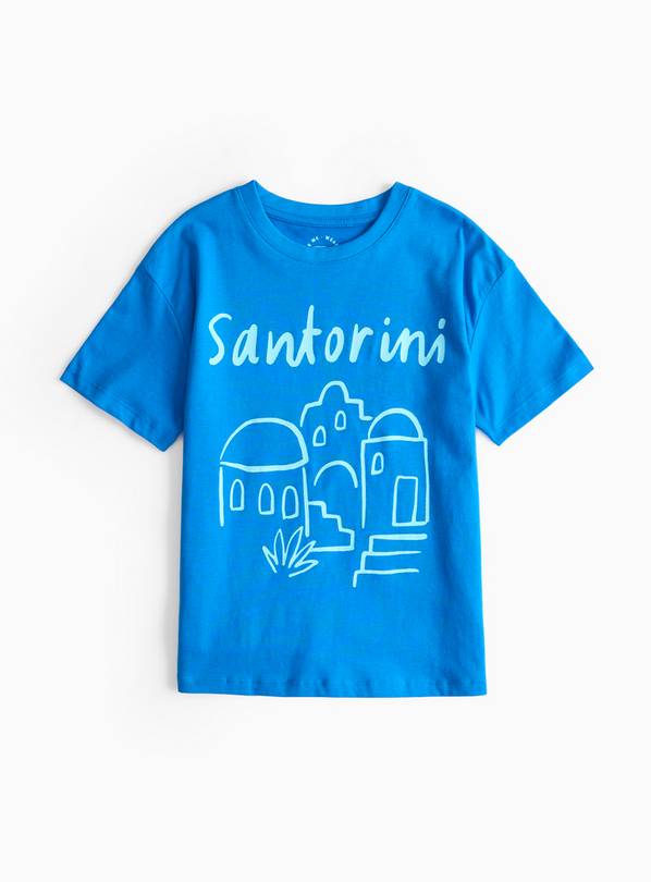 Blue Santorini Print T-Shirt 5 years