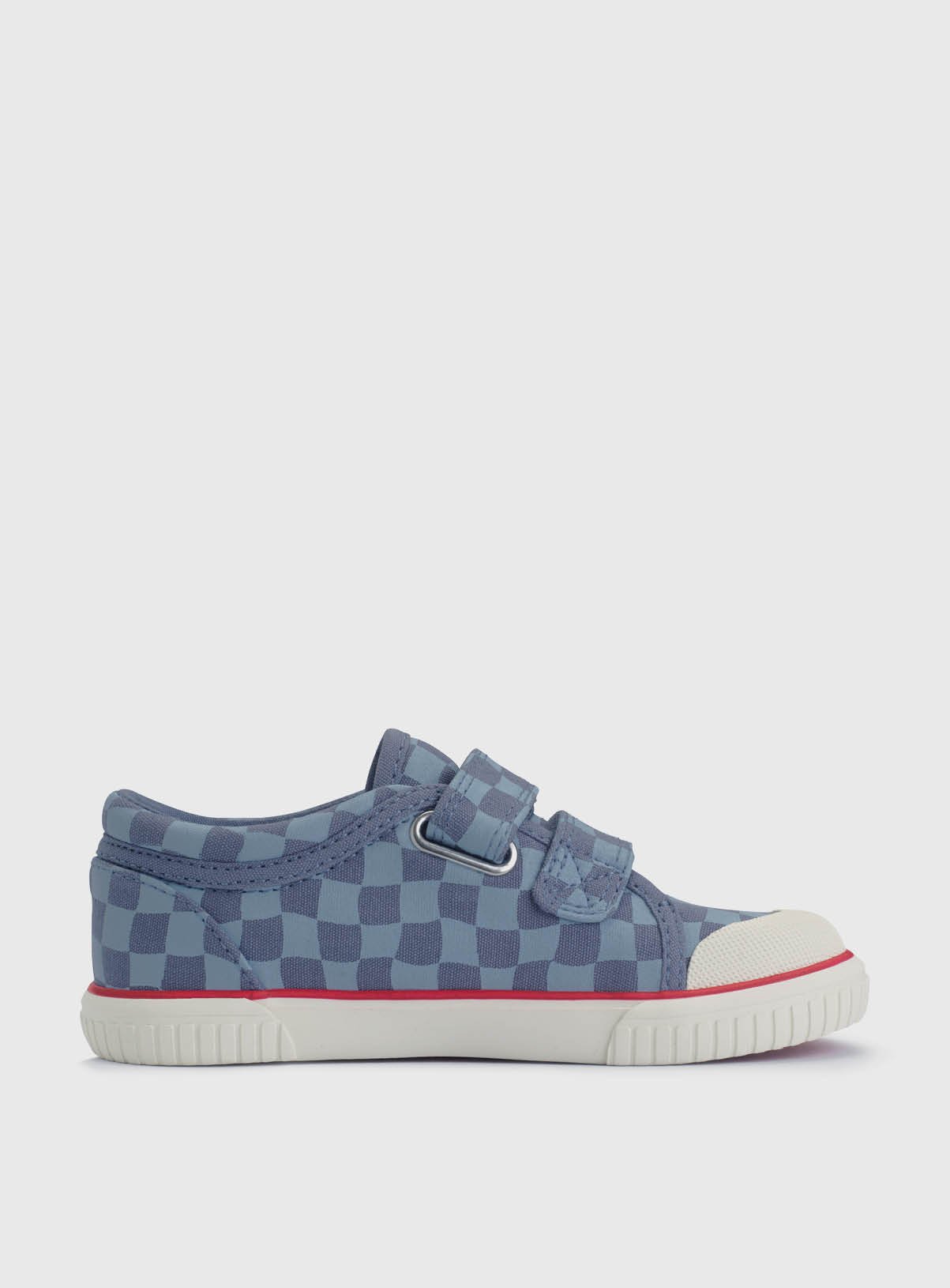 START-RITE Kicks Blue Check Double Strap Canvas Shoes 12.5 Infant - Image 4 thumbnail