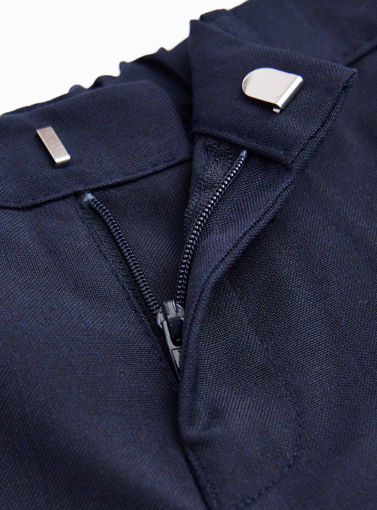 2 Pack Navy Slim Fit Woven Trousers with Reinforced Knees & Extendable Hem 8 years - Image 3