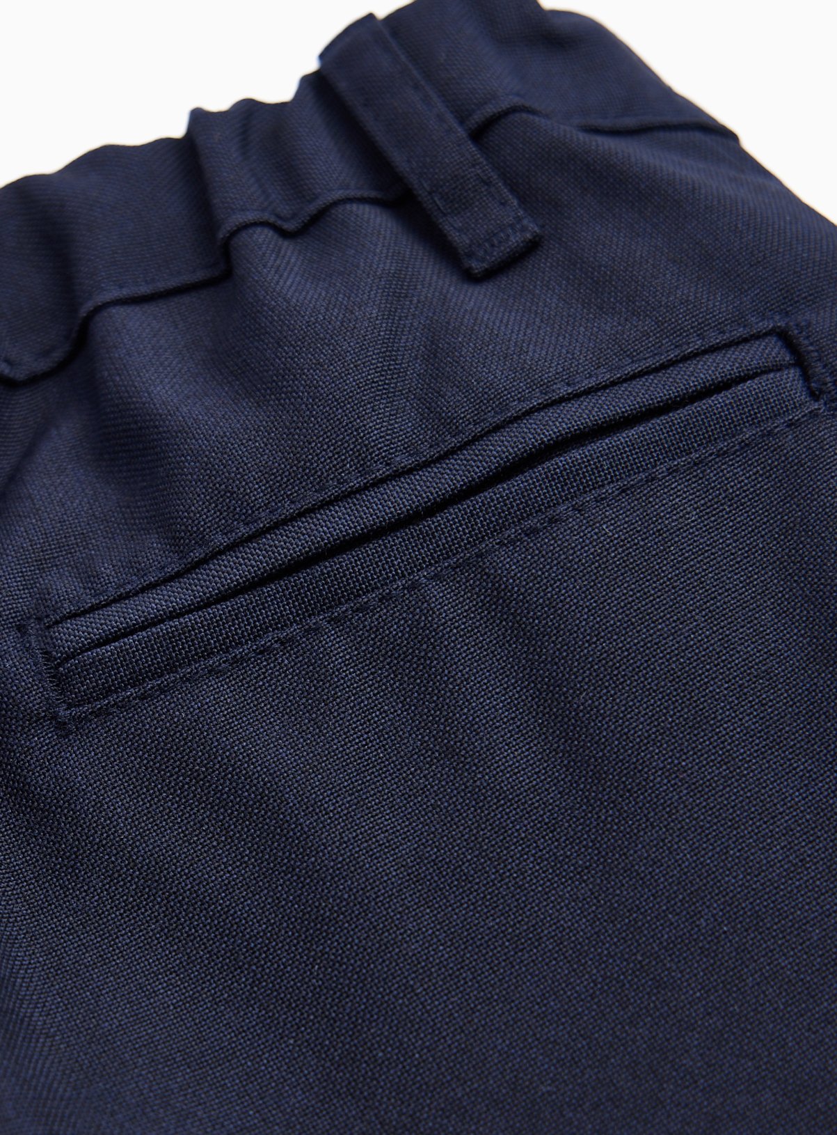 2 Pack Navy Slim Fit Woven Trousers with Reinforced Knees & Extendable Hem 8 years - Image 5 thumbnail